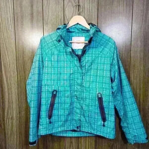 Tattoo Lightweight Blue Plaid Jacket, Size S